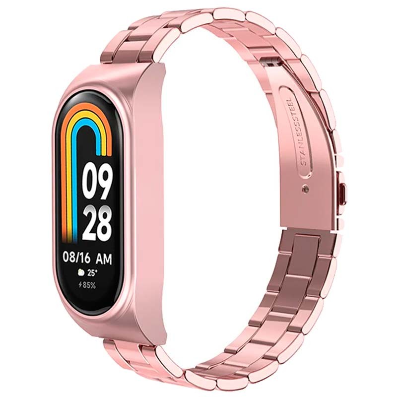 Correa metálica de eslabones rosa para Xiaomi Smart Band 8 - Ítem