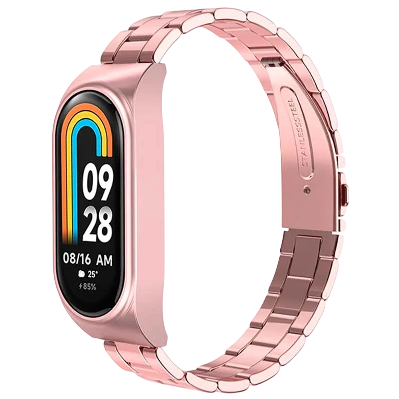 Bracelet en métal à maillons rose pour Xiaomi Smart Band 8 - Ítem