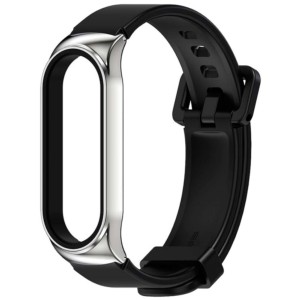 Pulseira Metal-Gel de substituição para Xiaomi Mi Band 5, Mi Band 6 e Amazfit Band 5