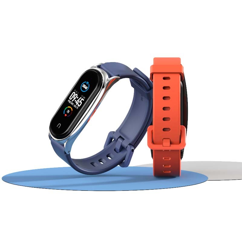 Pulseira Metal-Gel de substituição para Xiaomi Mi Band 5, Mi Band 6 e Amazfit Band 5 - Item9