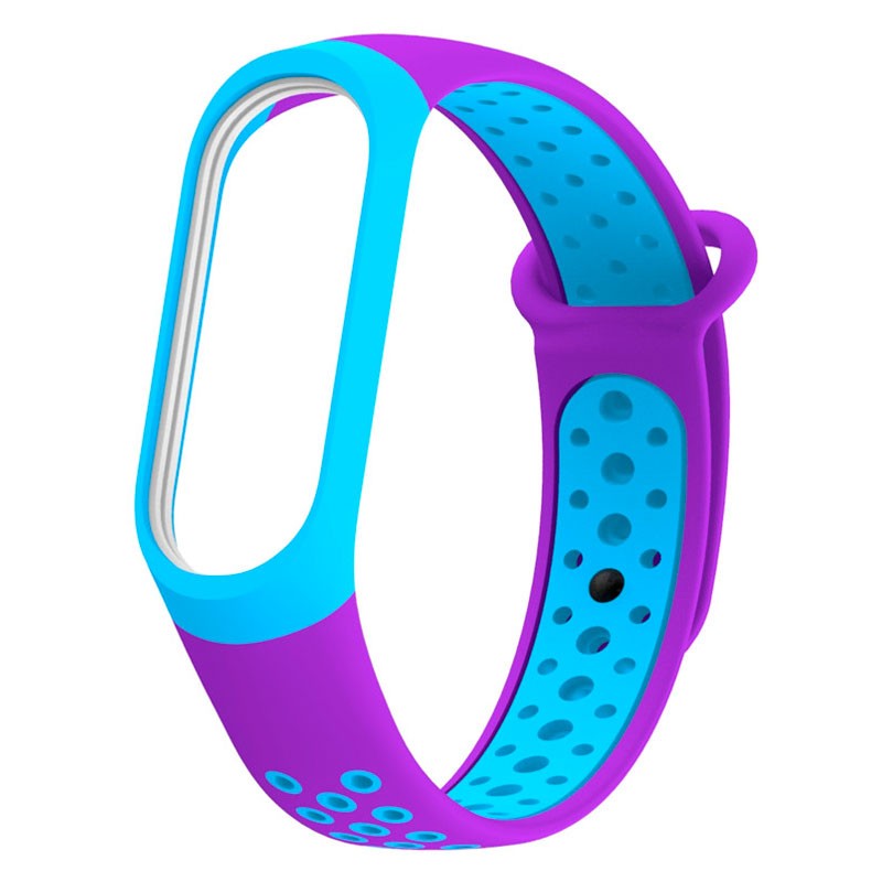  Paquete de 5 bandas deportivas para Mi Band 4 y Mi Band 3  bandas, correas de repuesto de silicona suave para Xiaomi Mi Band 4 y 3  Fitness Tracker (negro, azul