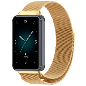 Pulseira milanesa magnética dourado para Huawei Band 9