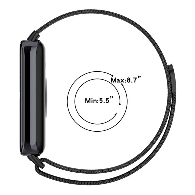 Correa milanesa magnética negra para Huawei Band 9 - Ítem4