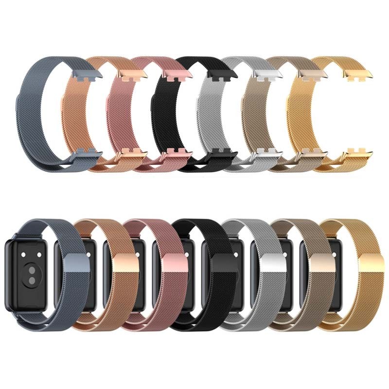 Correa milanesa magnética negra para Huawei Band 9 - Ítem5