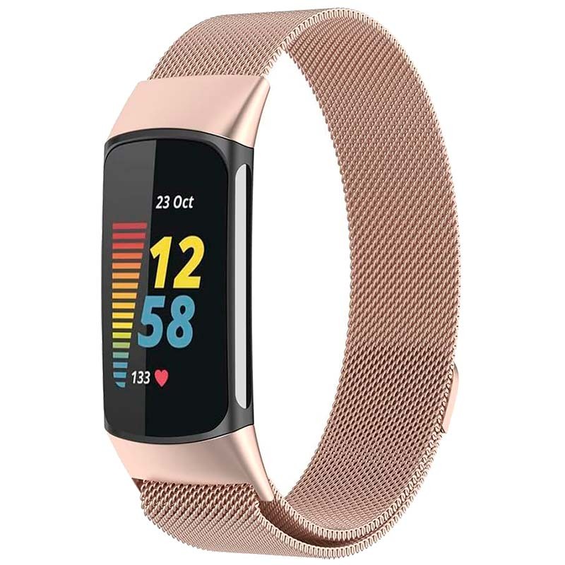 Correa milanesa magnética champán para Fitbit Charge 6 - Ítem