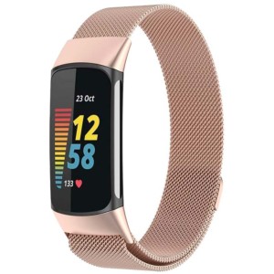 Correa milanesa magnética champán para Fitbit Charge 6