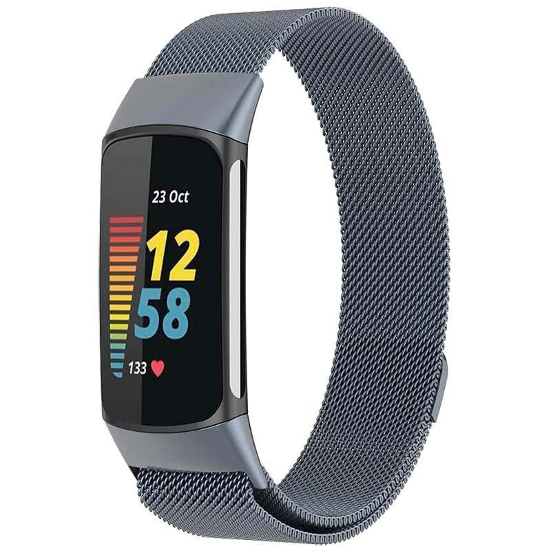 Bracelet milanais magnétique gris pour Fitbit Charge 6 - Ítem