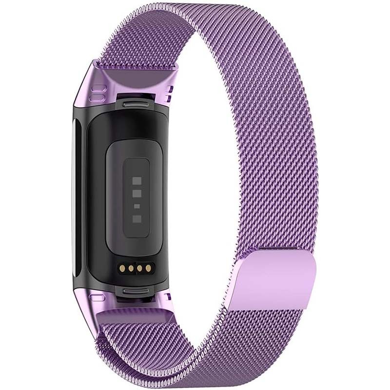 Correa milanesa magnética lila para Fitbit Charge 6 - Ítem1