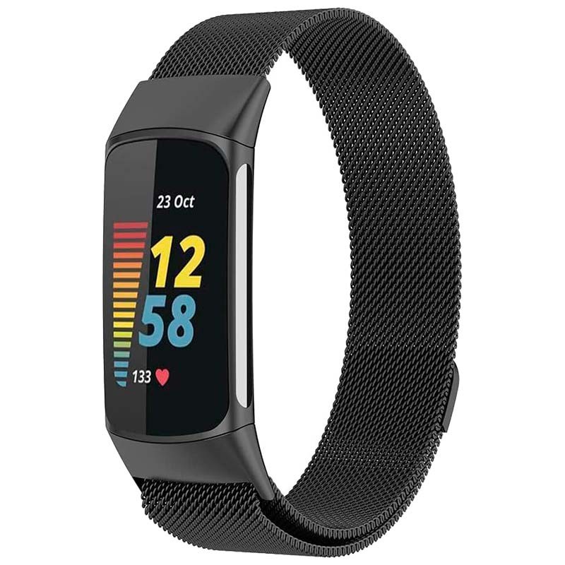 Correa milanesa magnética negra para Fitbit Charge 6 - Ítem