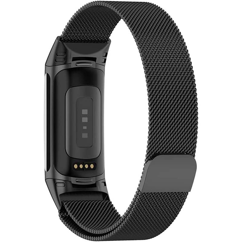 Correa milanesa magnética negra para Fitbit Charge 6 - Ítem1