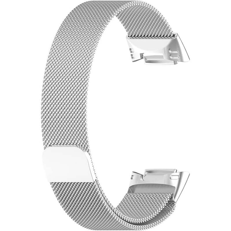 Bracelet milanais magnétique argentée pour Fitbit Charge 6 - Ítem2