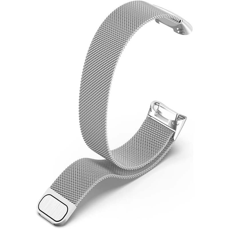 Bracelet milanais magnétique argentée pour Fitbit Charge 6 - Ítem4