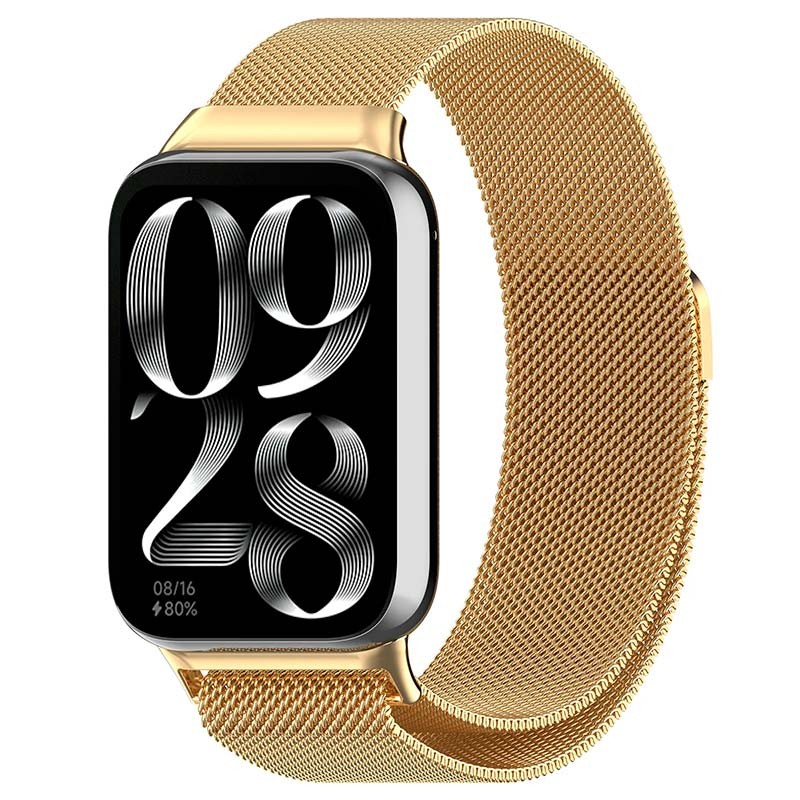 Pulseira Milanesa Magnética Xiaomi Mi Smart Band 9 Pro / Band 8 Pro / Redmi Watch 4 / Redmi Watch 5 Dourado - Item