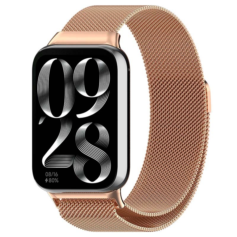 Correa Milanesa Magnética Xiaomi Mi Smart Band 9 Pro / Band 8 Pro / Redmi Watch 4 / Redmi Watch 5 Dorado Rosa - Ítem