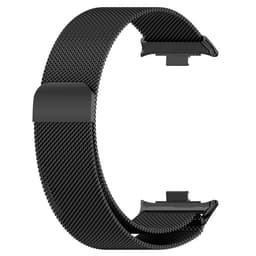 Vue arrière du bracelet milanais magnétique noir pour Xiaomi Smart Band 8 Pro