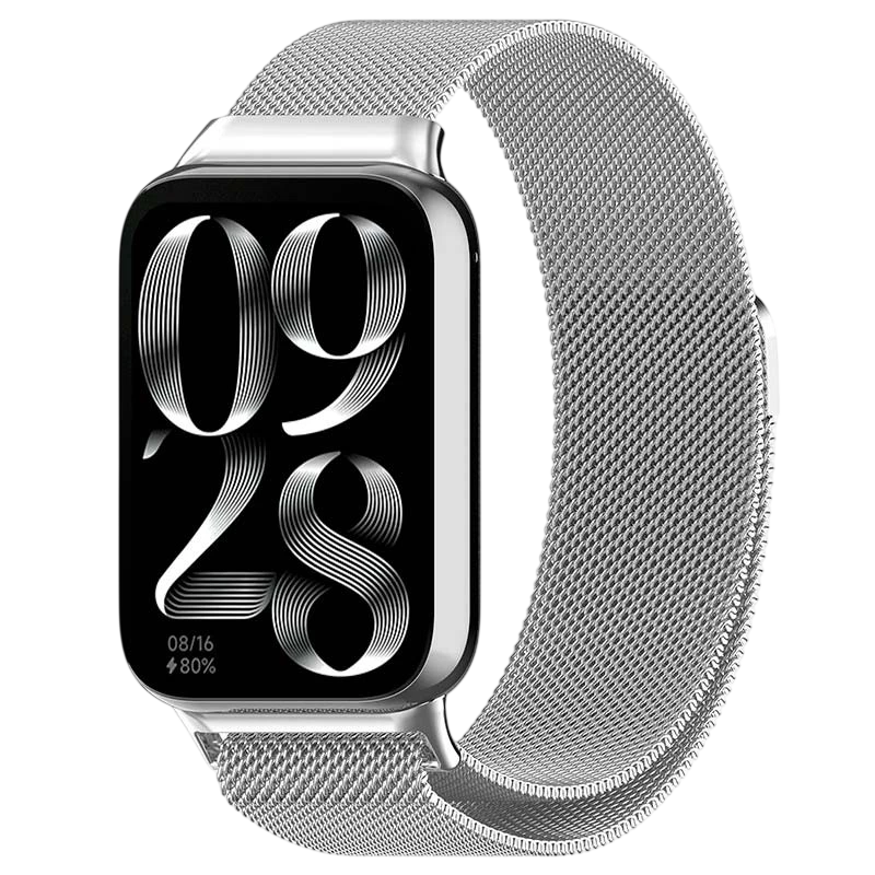 Bracelet Milanais Magnétique Xiaomi Mi Smart Band 9 Pro / Band 8 Pro / Redmi Watch 4 / Redmi Watch 5 Argentée - Ítem