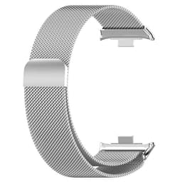 vista trasera de la Correa milanesa magnética plata para Xiaomi Smart Band 8 Pro