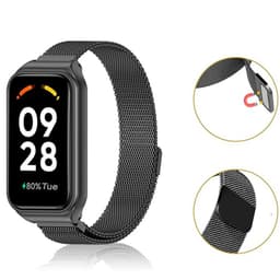 Fecho magnético da Correia milanês magnética prateada para Xiaomi Smart Band 8 Active