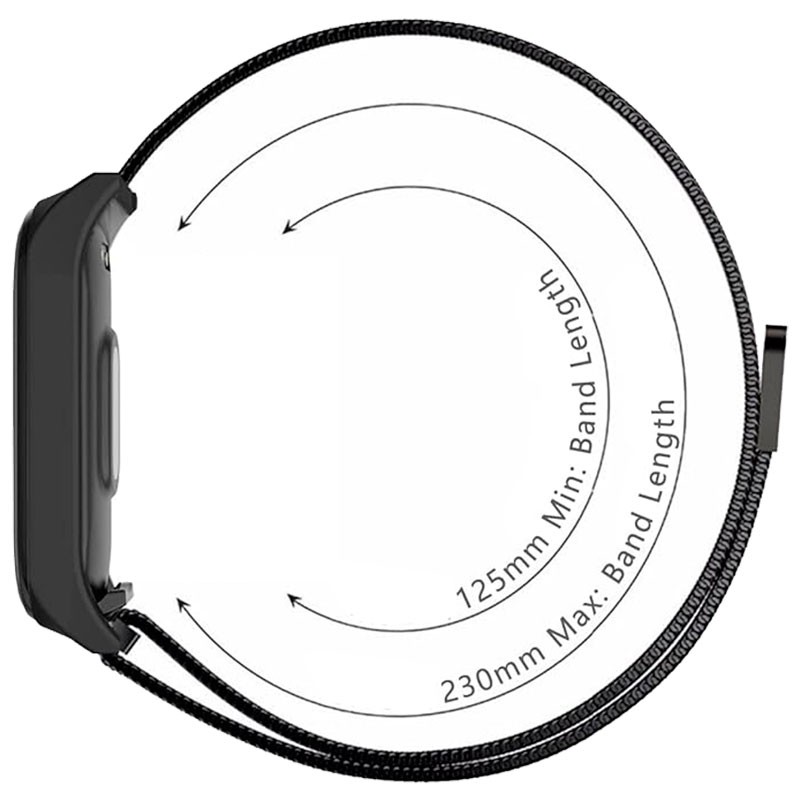 Bracelet milanais magnétique noire pour Xiaomi Smart Band 8 Active - Ítem3
