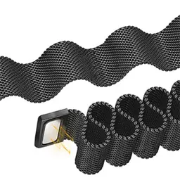 Flexibilidade da Correia milanês magnética prateada para Xiaomi Smart Band 8 Active