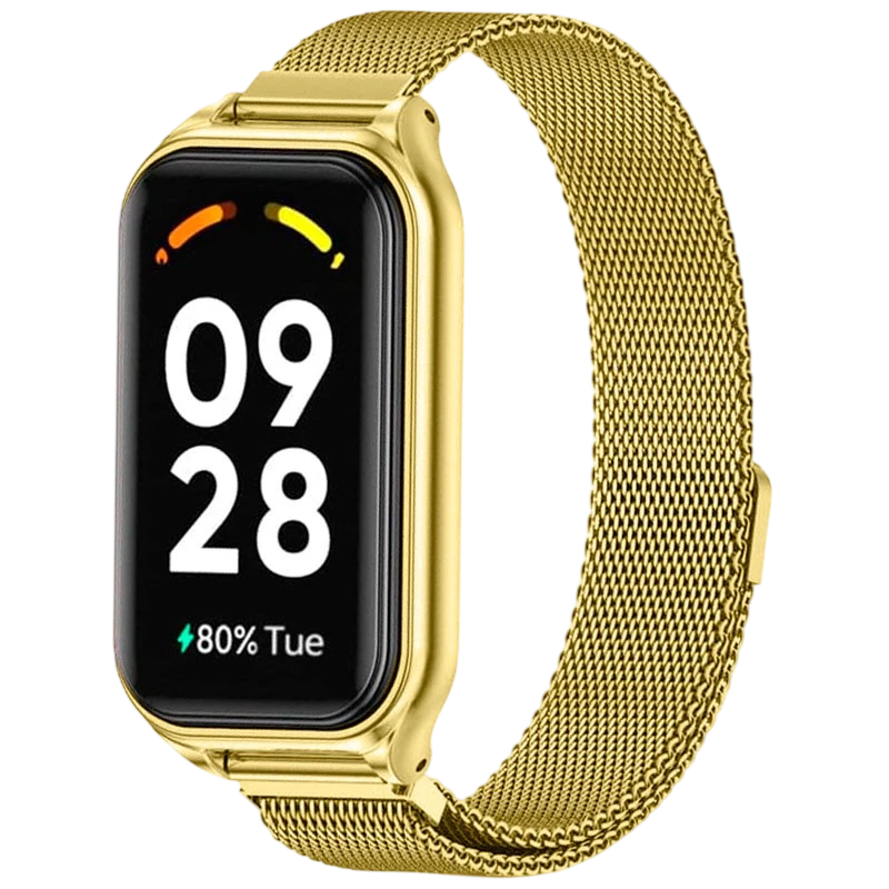 Pulseira milanesa magnética dourada para Xiaomi Smart Band 8 Active - Item