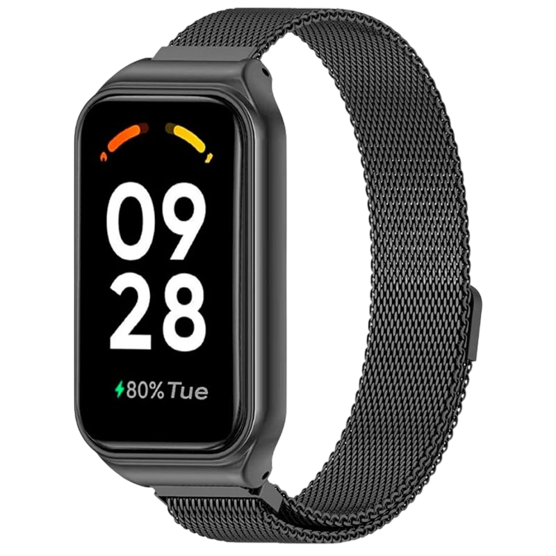 Pulseira milanesa magnética preta para Xiaomi Smart Band 8 Active - Item