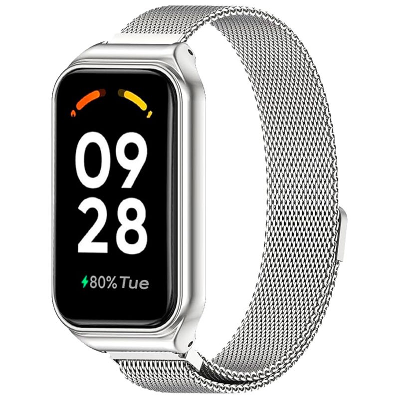 Correa milanesa magnética plata para Xiaomi Smart Band 8 Active - Ítem