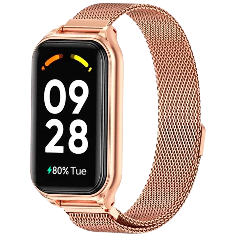 Pulseira milanesa magnética rosa para Xiaomi Smart Band 8 Active - Item