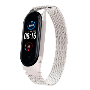 Pulseira de substituição Xiaomi Mi Band 5 Milanesa Ímã