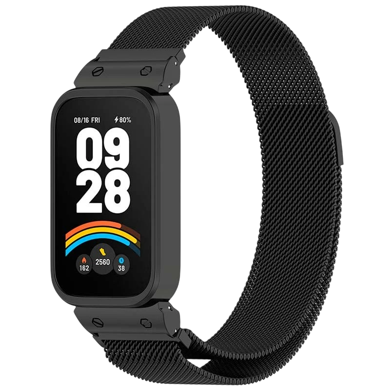 Xiaomi Mi Smart Band 9 Active / Redmi Smart Band 3 Black Magnetic Milanese Strap - Item