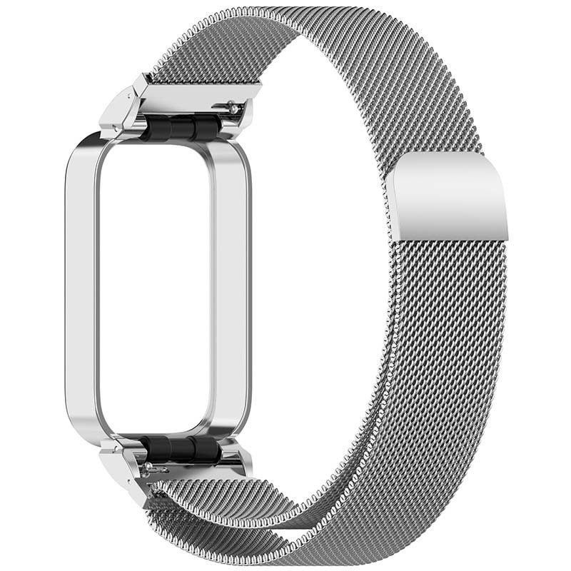 Correa Milanesa Magnética Xiaomi Mi Smart Band 9 Active / Redmi Smart Band 3 Plata - Ítem
