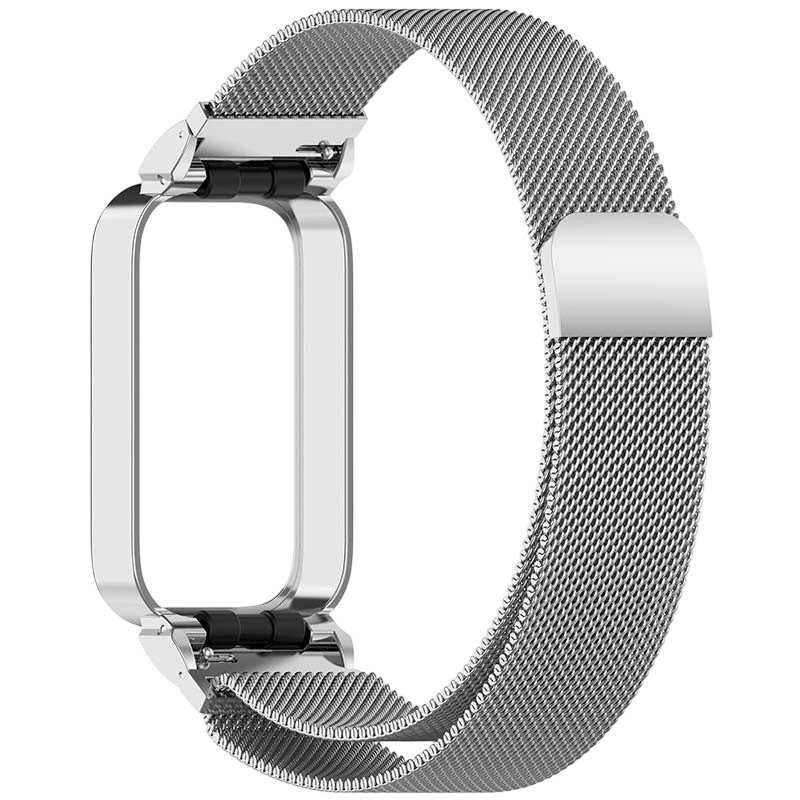 Correa Milanesa Magnética Xiaomi Mi Smart Band 9 Active / Redmi Smart Band 3 Plata - Ítem