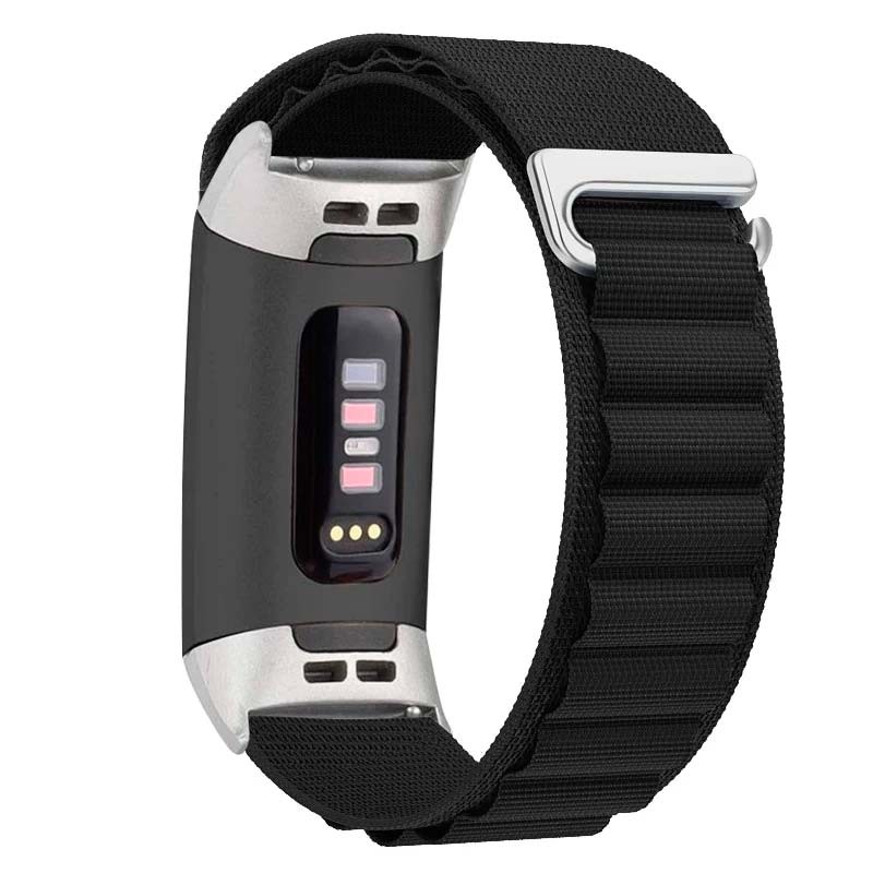 Correa de nailon compatible con Fitbit Charge 6 en color Negro - Ítem1