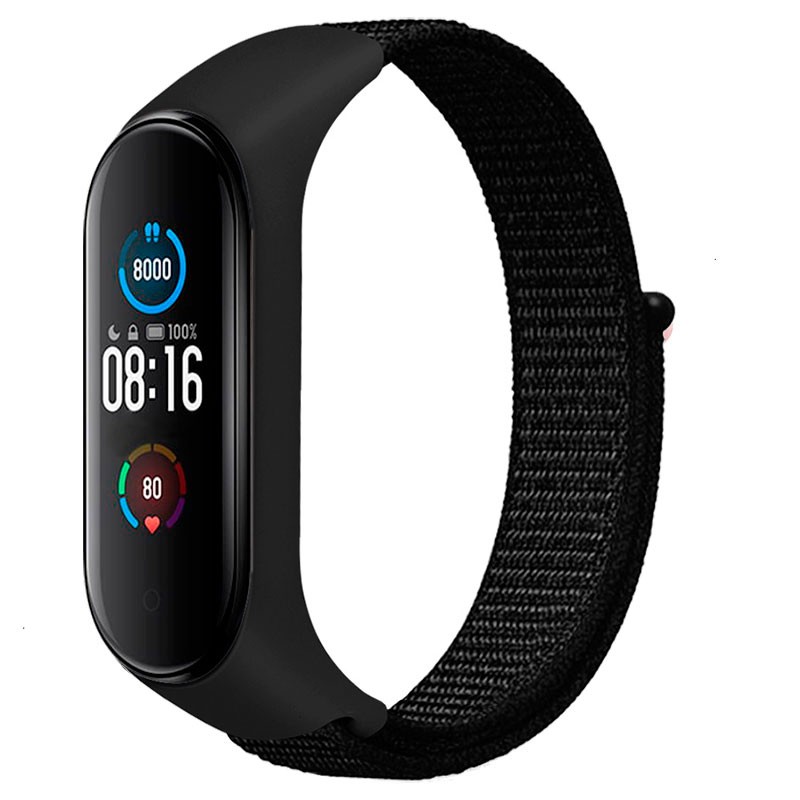 Correa Nylon Xiaomi Mi Band 5 Y 6 Negro / Blanco con Ofertas en Carrefour