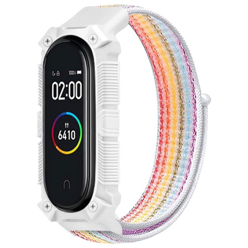 Correa de Nailon Rugerizada Arcoíris para Xiaomi Mi Smart Band 6 / Mi Band 5 / Amazfit Band 5 - Ítem