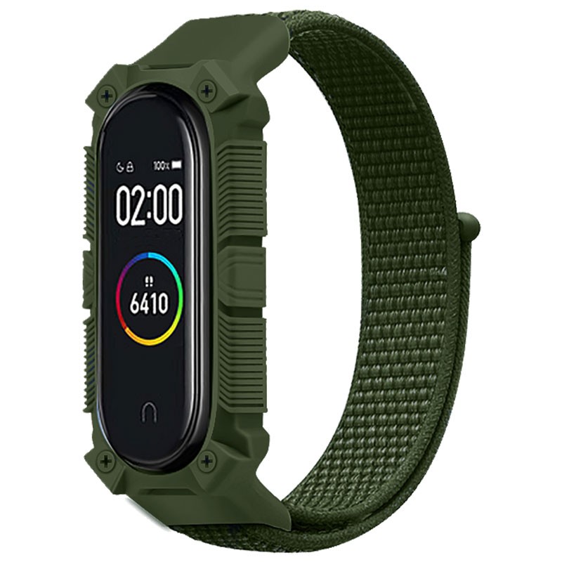 Correa de Nailon Rugerizada Verde para Xiaomi Mi Smart Band 6 / Mi Band 5 / Amazfit Band 5 - Ítem