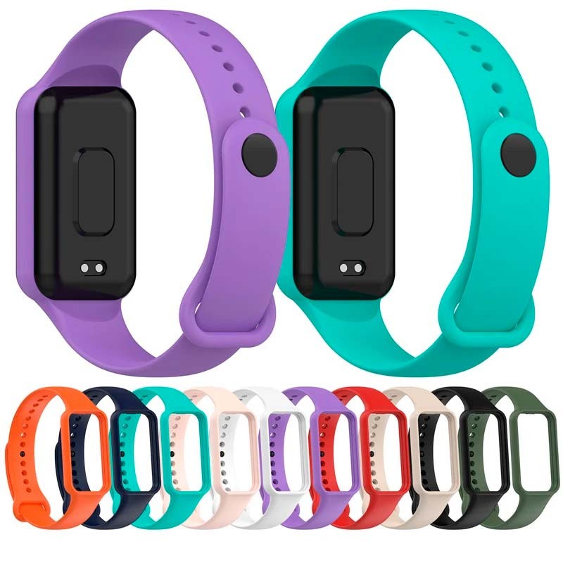 Pulseira de silicone preta para Amazfit Band 7 - Item3