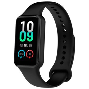 Bracelet en silicone noire pour Amazfit Band 7