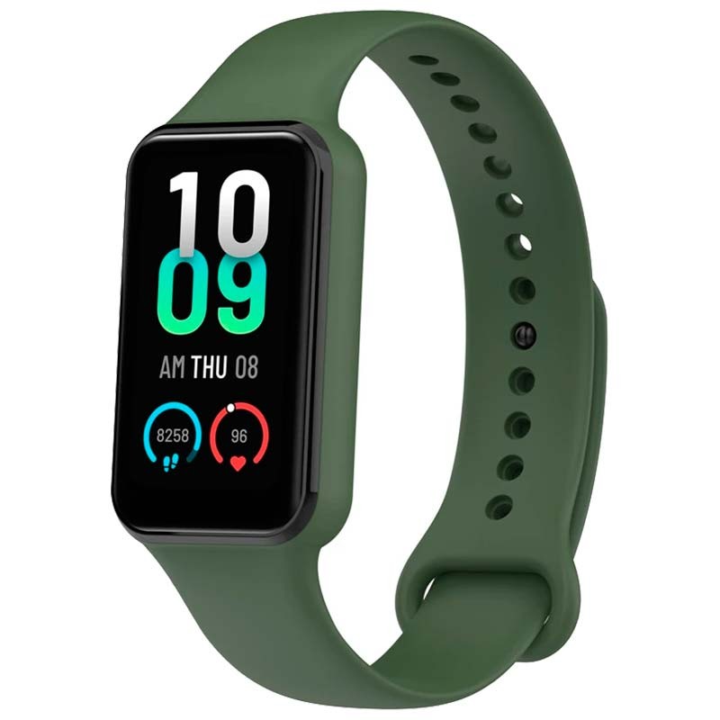 Correa de silicona verde oscuro para Amazfit Band 7 - Ítem