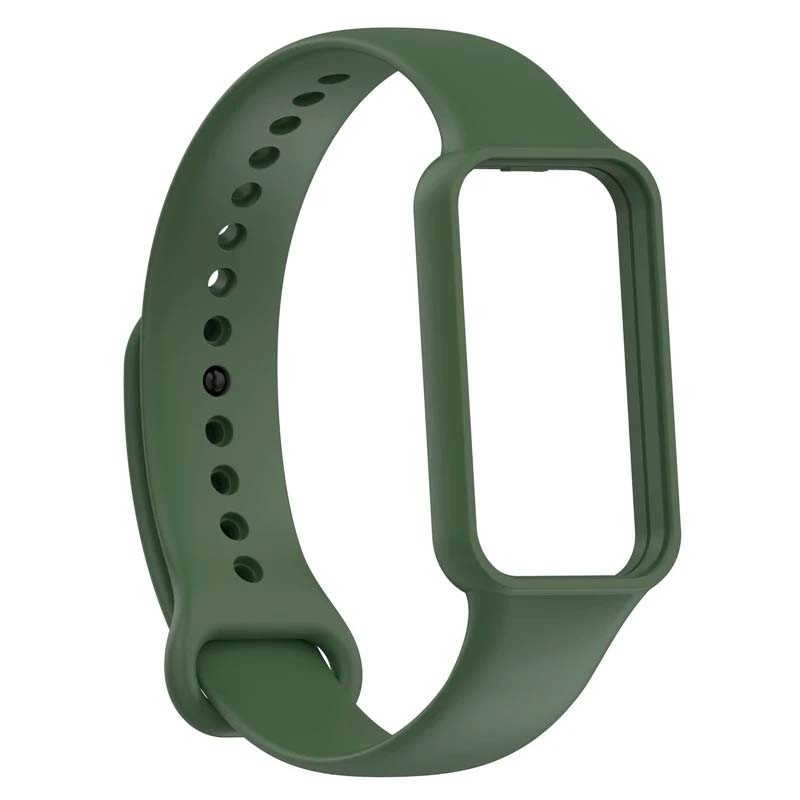 Correa de silicona verde oscuro para Amazfit Band 7 - Ítem1