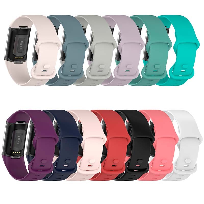 Correa de silicona morada para Fitbit Charge 6 - Ítem2