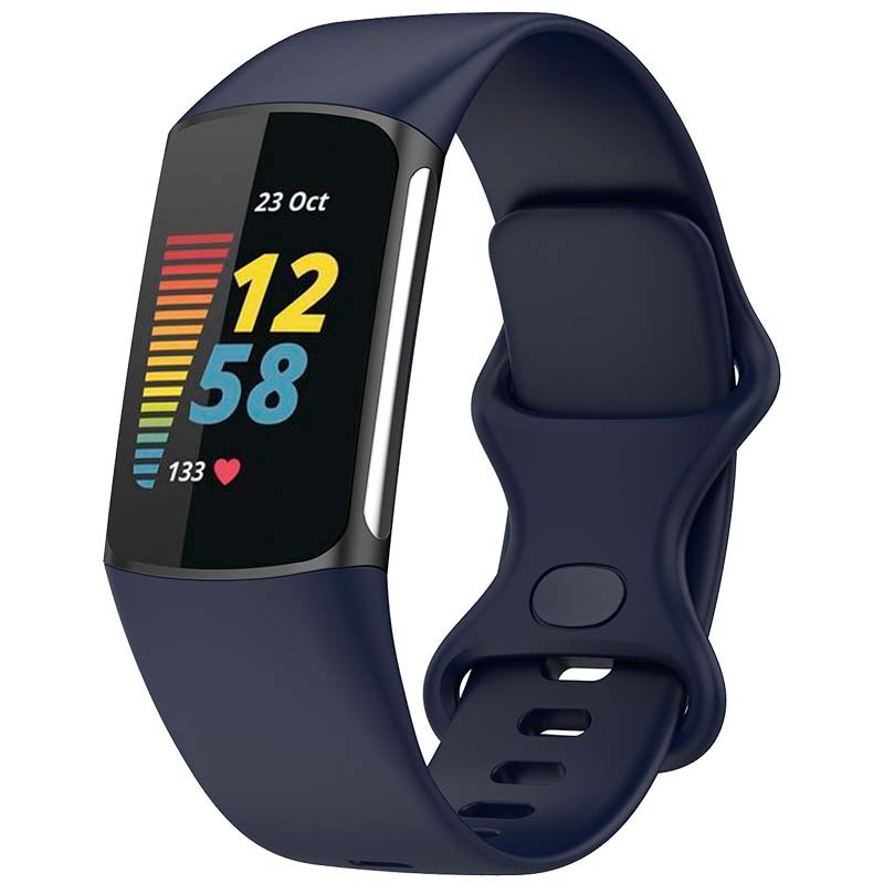 Correa de silicona azul marino para Fitbit Charge 6 - Ítem