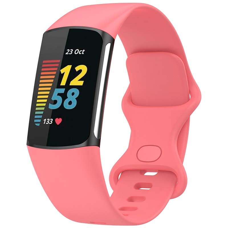 Correa de silicona coral para Fitbit Charge 6 - Ítem