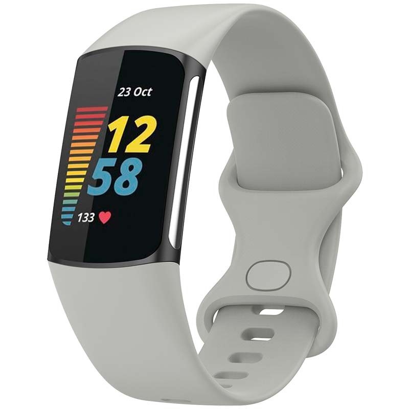 Correa de silicona gris para Fitbit Charge 6 - Ítem