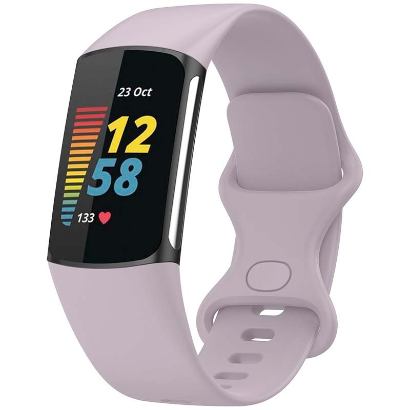Correa de silicona lavanda para Fitbit Charge 6 - Ítem