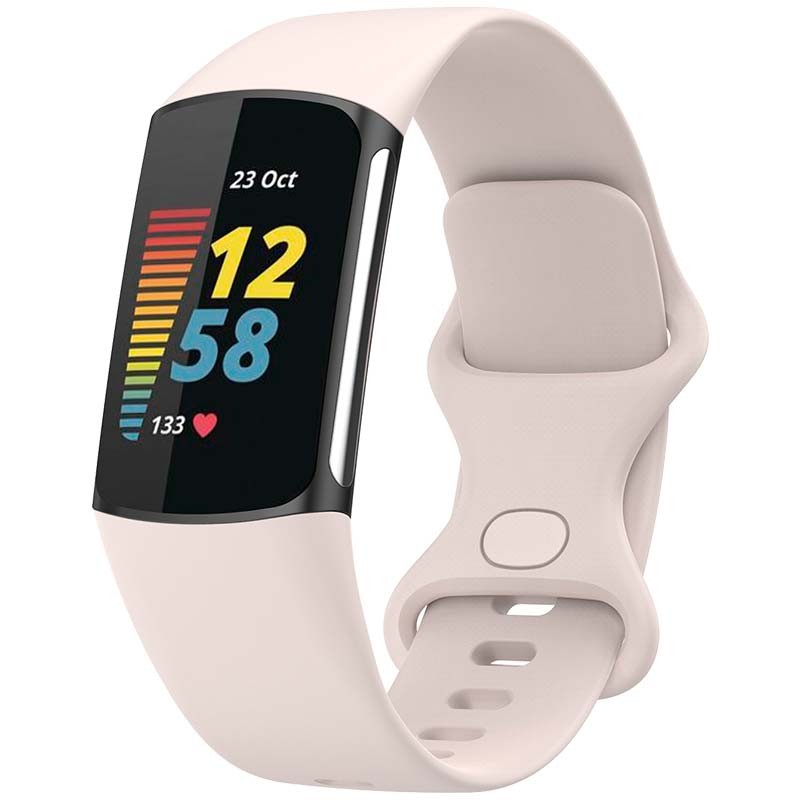 Correa de silicona marfil para Fitbit Charge 6 - Ítem