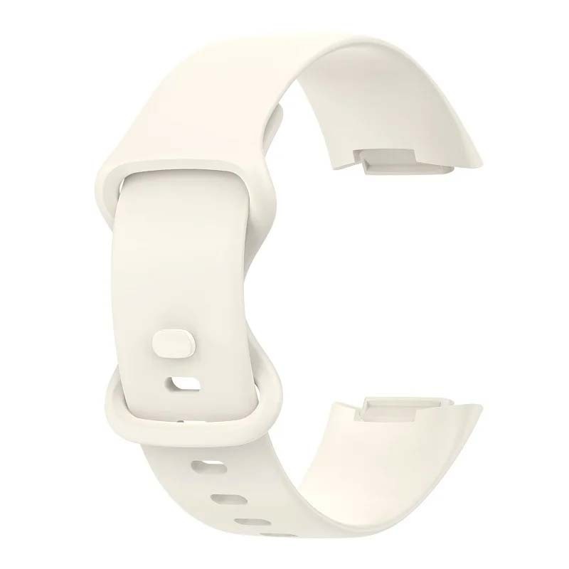 Correa de silicona marfil para Fitbit Charge 6 - Ítem1