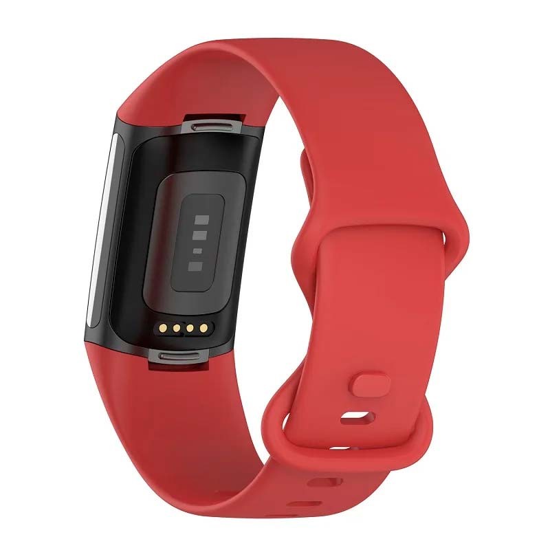 Bracelet en silicone rouge pour Fitbit Charge 6 - Ítem1
