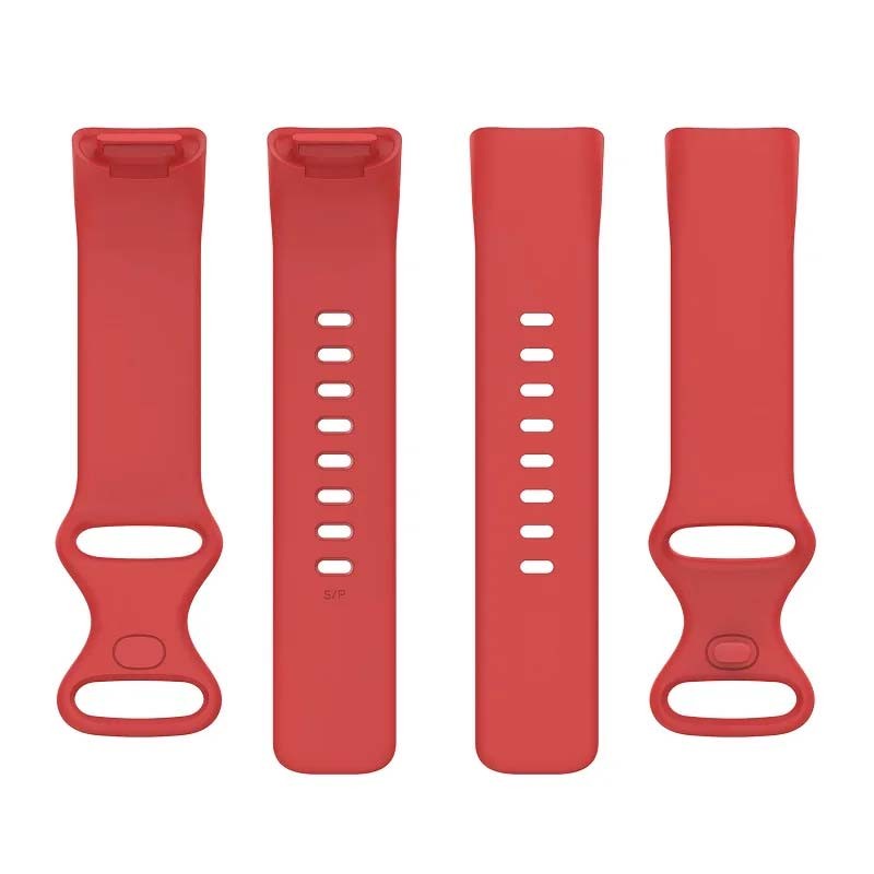Bracelet en silicone rouge pour Fitbit Charge 6 - Ítem4