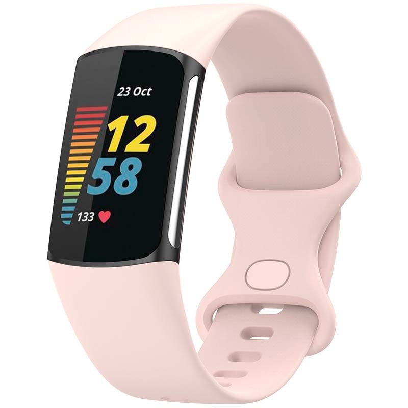 Bracelet en silicone rose pour Fitbit Charge 6 - Ítem